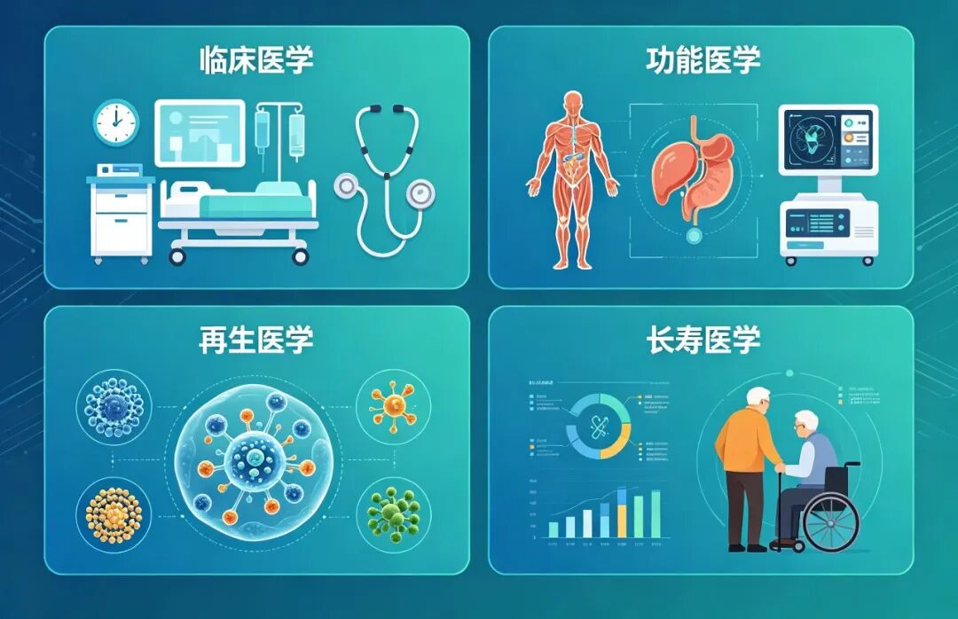 Clinical, Functional, Regenerative and Longevity Medicine: How the Four Differ