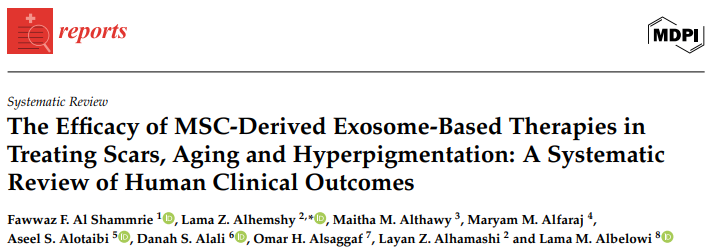 Quantifiable improvement from exosomes plus laser or microneedling