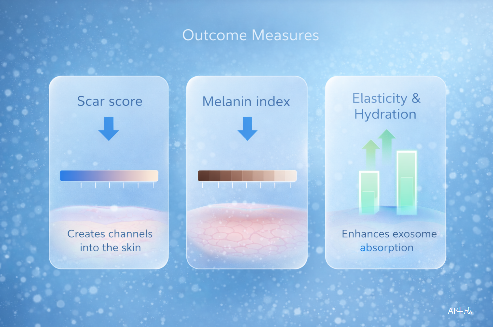 Exosomes plus fractional laser for acne scars